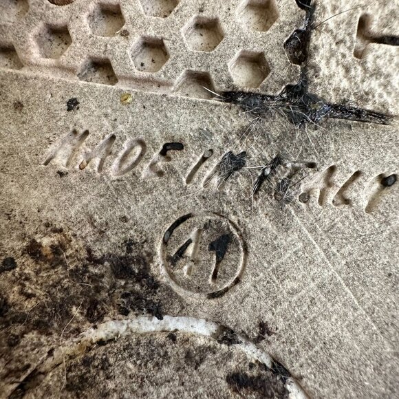 Karma of Charme Painted Leather Low Top Sneakers Size 41 US 10.5 Gray Boho Artsy - Picture 11 of 11